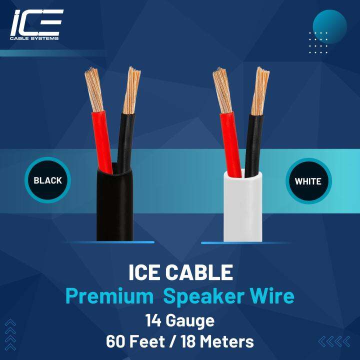 ICE CABLE speaker wire 60 feet (18 meters) 14 gauge high quality