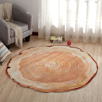 【cw】3D Car Wood Grain Annual Rings Round Chair Mat Kids Play Mat Floor Rug For Bedroom Boys Living Room Area Rug Non-Slip Doormat 【hot】