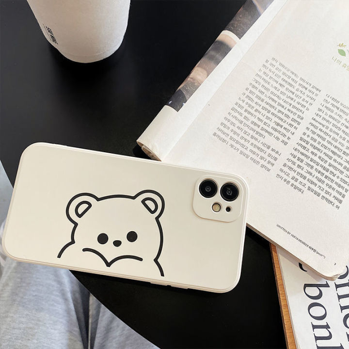 เคสโทรศัพท์สำหรับ-xiaomi-poco-x3-pro-11-lite-5g-ne-10t-11t-pro-m3-x3-gt-เคสมือถือซิลิโคนนิ่มเคสโทรศัพท์มือถือน่ารักเป็นคู่หมีขอบตรงเรียบง่าย-tpu-กันกระแทกในการ์ตูน