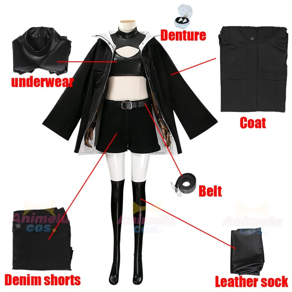 Anime Call Of The Night Nanakusa Nazuna Cosplay Costume Wig Black Cloak  Jacket Leather Vest Shorts Outfit Yofukashi No Uta Women - Cosplay Costumes  - AliExpress