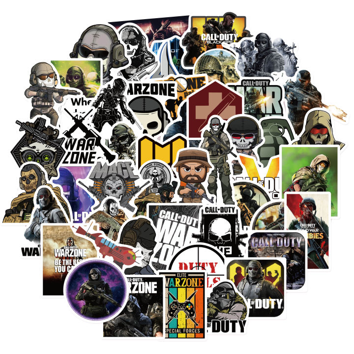 10-50pcs-call-of-duty-game-stickers-waterproof-for-notebook-luggage-skateboard-bicycle-phone-suitcase-laptop-sticker-stickers-labels