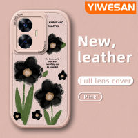 YIWESAN เคส N55ซิลิโคนนิ่มลายดอกไม้สุดสร้างสรรค์,เคสมือถือกันกระแทกป้องกันการตกสำหรับ Realme C55 Realme Narzo พร้อมเคสป้องกันกล้องสำหรับเลนส์คลุมทั้งหมด