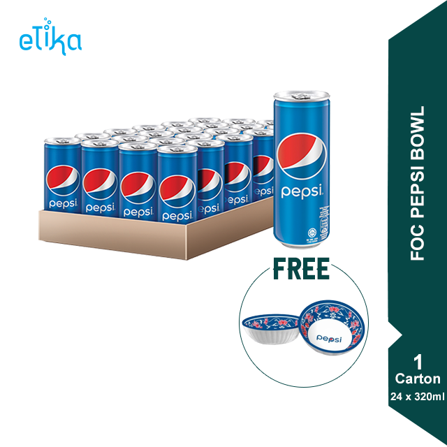 Pepsi Cola 1 Carton (24 X 320ml) FOC Pepsi Bowl [KL & Selangor Delivery ...