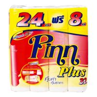 [ส่งฟรี!!!] พินน์พลัส กระดาษชำระ แพ็ค 24+8 ม้วนPinn Plus Toilet Tissue x 24+8 Rolls