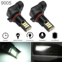 2ชิ้นหลอดไฟไฟตัดหมอกรถยนต์24W 6000K 2400LM 9005/HB3กันน้ำ3030SMD สำหรับรถยนต์ LED 3x8