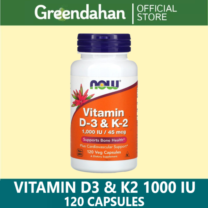 Now Foods, Vitamin D3 & K2, 120 Veg Capsules Immunity Booster Lazada PH