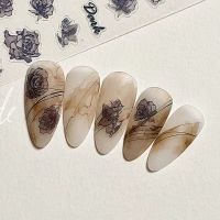 [COD] Ferrite new craft nail stickers pro thin tough frosted transparent back glue FS005