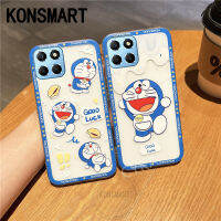 K️‍ONSMART เคสโดราเอมอนน่ารัก,เคส X5PLUS X6A ซิลิโคนใสลายการ์ตูนขนาด90นิ้ว90ไลต์70ไลท์2023 HONOR90เคสโทรศัพท์5ก.