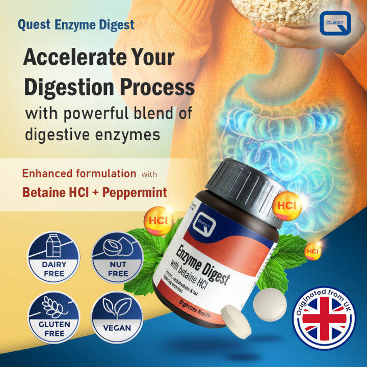 QUEST Enzyme Digest 90's Exp12/2022Relief digestive Aids