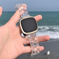 rfgykdtg Transparent Resin Strap for Fitbit Sense / Sense 2 Strap Correa Smart For Fitbit Versa 4 3 2 1 / Lite Bracelet