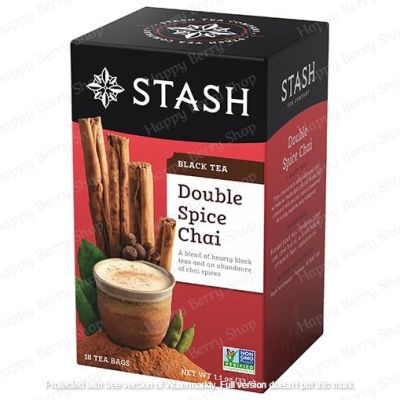 ชาดำ STASH Black Tea Double Spice Chai 18 tea bags ชารสแปลกใหม่ทั้งชาดำ ชาเขียว ชาผลไม้ และชาสมุนไพรจากต่างประเทศ ✈กล่องละ18ซอง❤ พร้อมส่ง เชิญชมในร้าน