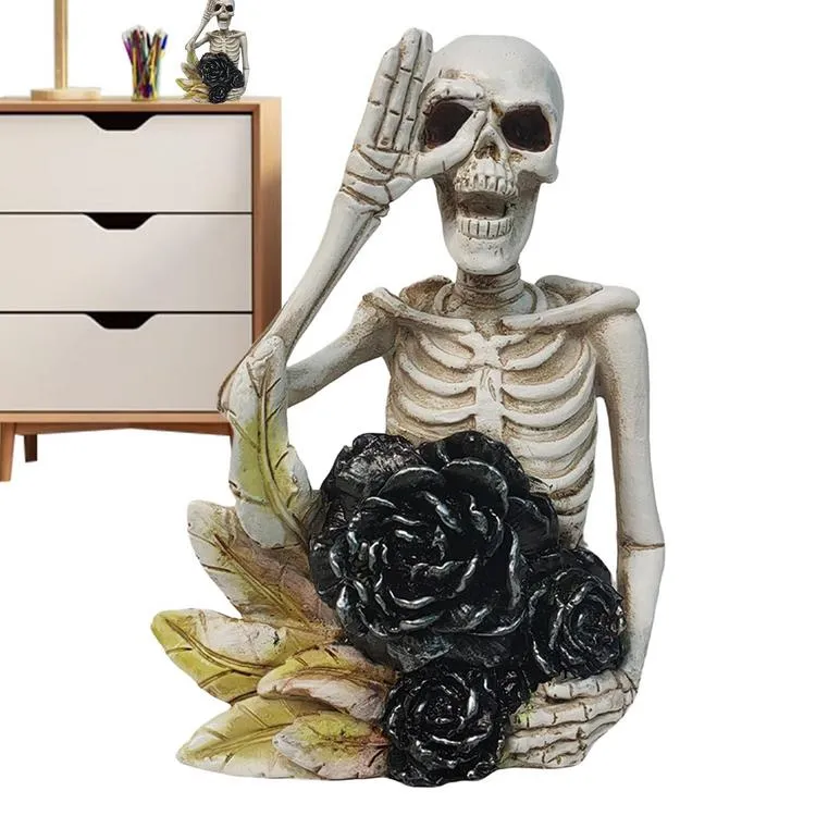 Skeleton Decor Cute Halloween Skull Decor Resin Crafts Cute Statue ...