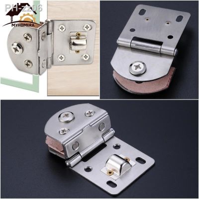 Myhomera Glass Door Hinge Wine Cabinet Clamps Bread Cabinet Cupboard Cabinet Gate Clip Door Hinges Stainless Steel for 9-12mm