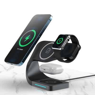 New 15W Four-in-one Magnetic Wireless Charger For Apple Mobile Phone, For Apple Watch Airpods Pro Three-in-one Desktop Stand