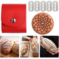 OKDEALS เครื่องตัดขนมปังในห้องครัว,มีดโกนที่ตัดขนมปัง Sourdough ที่ตัดขนมปังฝรั่งเศสเครื่องมือให้คะแนนแป้งที่กระเป๋าหนัง