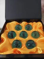 [COD] and green dragon ball 7 crystal balls set call for gift box hand-made model ornaments