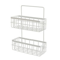 Bathroom Storage Shelf Iron Storage Rack Organizer Double Layer Wall Hanging Rack Shampoo Shower Shelf Kitchen Storage Baskets