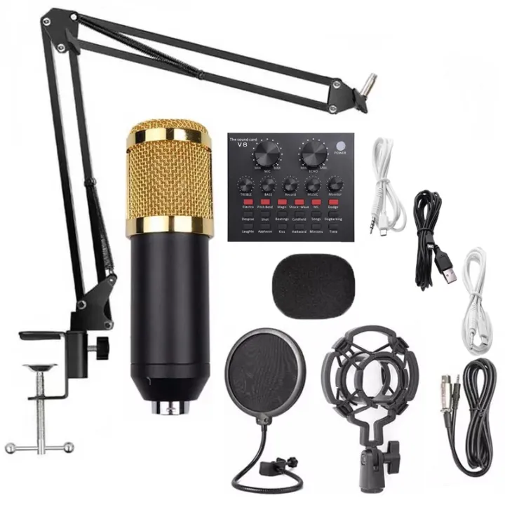 WM BM800 Professional Condenser Sound Recording Microphone Set Lazada PH