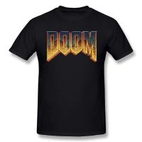 เสื้อยืดผ้าฝ้ายพิมพ์ลาย เสื้อยืด คอกลม ผ้าฝ้ายแท้ 100% พิมพ์ลายเกม Doom แฟชั่นสําหรับผู้ชาย  EMP4
