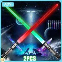 AOV 2 Pcs Light Sabers สำหรับเด็ก7สีเปลี่ยนไฟอิเล็กทรอนิกส์ Saber พร้อมเสียง Luminous