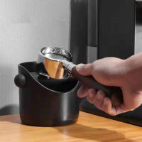 Coffee Knock Black Anti Slip Coffee Grind Dump Bin With Detachable Knock Bar Residuce Coffee Tools Cafe Accessories