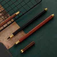 New Wooden Eternal Pencil Metal Brass Unlimited Writing Inkless Pen Replaceable Tip School Art Sketch Painting Kawaii Stationery