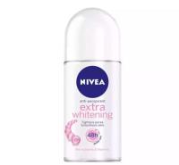 นีเวีย ลูกกลิ้ง ขวดใหญ่50มล. สีขาวชมพู Nivea extra white roll on