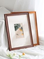 ✱⊙ Wall hanging picture frame solid wood log photo large puzzle mounting 14 inches 4K 20 18 custom 24 30