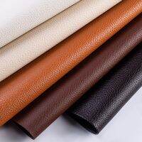 50X68cm PU Artificial Synthetic Leather Big Litchi Pattern Leather Fabric Bed Head Soft Bag Decorative Faux Leather for Sewing Towels