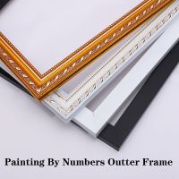 №☍ 2022 Outer Frame For Oil Painting By Numbers Wood Frame For Diamond Painting Mosaic Thick Wood Photo Frame Wall Art Home Decor