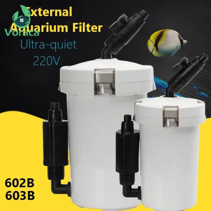 6W 400L/H External Aquarium Filter Canister Ultraquiet Fish Tank