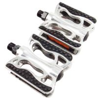 hyfvbujh✘  1 MTB Cycling Pedals Flat-Silver Ultra-light Non-Slip Pedal