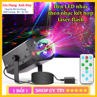Đèn LED nháy theo nhạc kết hợp laser flash có điều khiển thumbnail