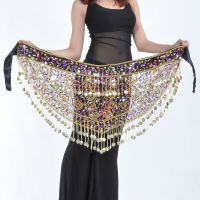 hot【DT】 Belly dance belt costumes sequins tassel belly hip scarf for women dancing belts indain colors