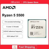 AMD ใหม่ Ryzen 5 5500 R5 5500 3.6GHz 6 Core 12เครื่องประมวลผลซีพียูเธรด7NM L3 = 16M 100-000000ซ็อกเก็ตที่457 AMD AM4ตัวประมวลผลของเกม