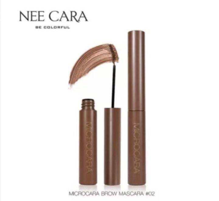 nee-cara-n608-นีคาร่า-มาสคาร่าปัดคิ้ว-หัวแปรงสลิมเรียวเล็ก-ปัดง่ายขึ้น-nee-cara-microcara-brow-mascara