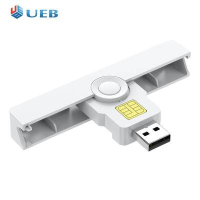 เครื่องอ่านการ์ดอัจฉริยะแบบพกพา USB2.0เครื่องอ่านวีซ่าประเภท C USB เครื่องอ่านการ์ดบัตรเอทีเอ็มสำหรับการรักษาความปลอดภัยใบรับรองดิจิทัล