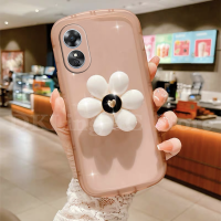 เคสโทรศัพท์ปกป้องเลนส์กล้องถ่ายรูป OPPOA78 5G แฟชั่นขาตั้งดอกไม้ซิลิโคนปลอกอ่อน OPPO A78 2023ฝาครอบกันกระแทก