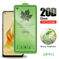 กระจกนิรภัยป้องกันเต็มพื้นที่20D สำหรับ OPPO A96 A95 A94 A92 A78 A55 A77s A77 A76 A74 A57 A52 A16 A5 A17 A5s A16k A9 A53 A54ปกป้องหน้าจอ