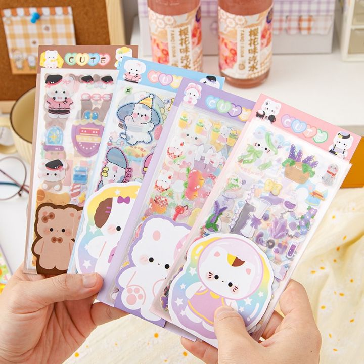 10 Sheets Lovely Cartoon Pet Series Stickers Scrapbook Deco DIY ...