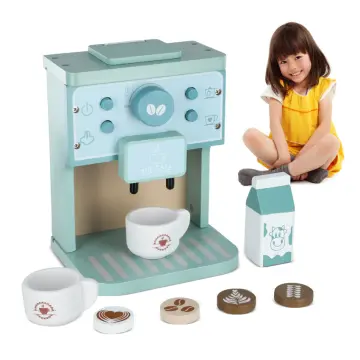 Play Kitchen Accessories Kids Wooden Coffee Maker Toy Espresso Machine  Toddle