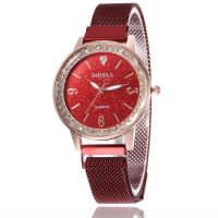 Rolling diamond starry sky watch iron-absorbing strap lazy ladies watch magnet buckle mesh strap watch