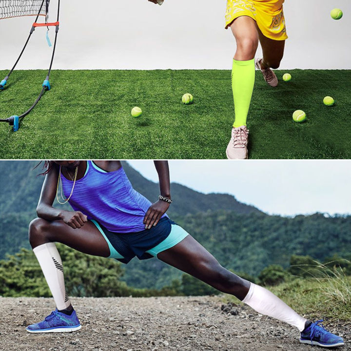 1pcs-กีฬาลูกวัวการบีบอัดแขน-shin-splint-support-guard-ขาถุงเท้าป้องกันสำหรับวิ่งขี่จักรยานบาสเกตบอลขาอุ่น