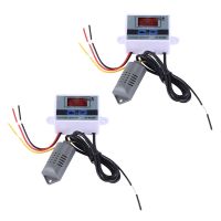 2X Digital Humidity Controller Hygrometer Humidity Control Switch 0-99%Rh Hygrostat with Humidity Sensor AC220V