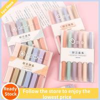 LYU STORE ปากกาเมปากกาเน้นข้อความอร์สี6ชิ้น/เซ็ต,สมุดโน๊ตสองหัวปากกาเรืองแสงเครื่องเขียน