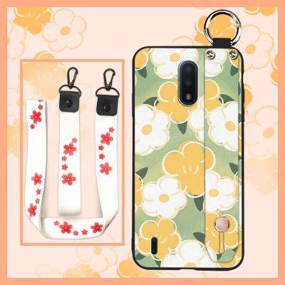 sunflower New Arrival Phone Case For Nokia C2 Tava painting flowers Anti-knock Soft cute Wrist Strap armor case cartoon