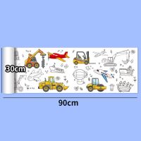 ม้วนภาพวาดด้วยตนเองสีม้วนเหนียวสำหรับวาดภาพก่อนของเล่นเพื่อการศึกษา30*90ซม. Kertas Mewarnai ม้วนสำหรับเด็ก