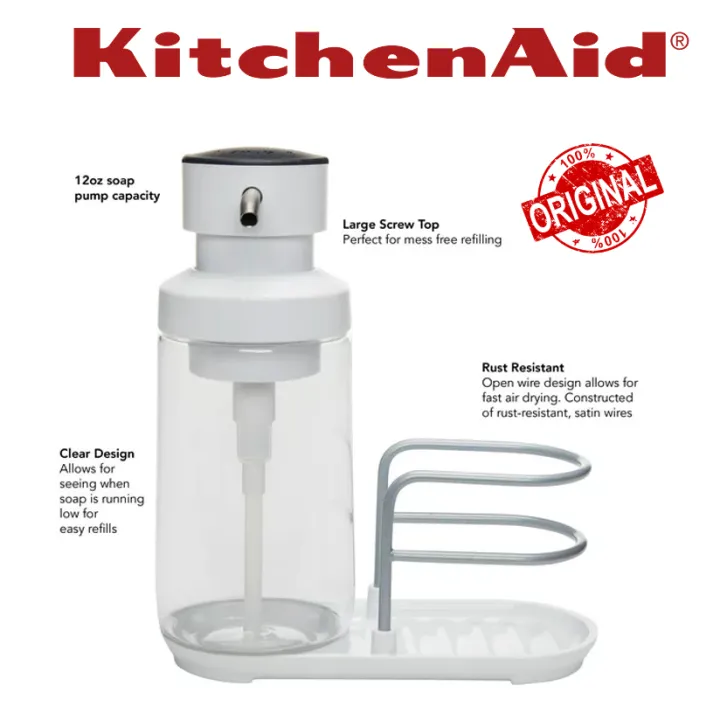 KitchenAid Soap Pump Dispenser and Sponge Caddy in White Lazada PH