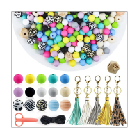 255Pcs Silicone Beads 12Mm 15Mm Loose Beads 12Mm 15Mm Silicone Loose Beads for Making 15 Colors Bead Bracelet Making Kit