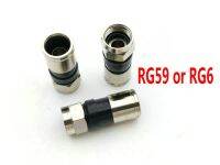 【CW】▣☃✚  50PCS F-Type Male Plug Compression Connectors RG59/RG6 Coax Coaxial TV Cable